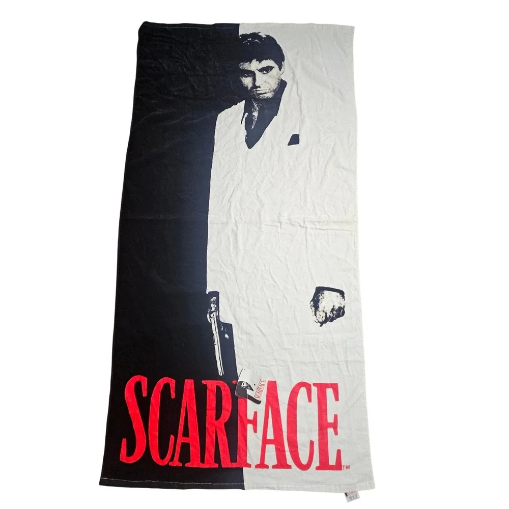 Scarface Tony Montana Beach Towel 100% Cotton 30x60 Universal Studios NWT